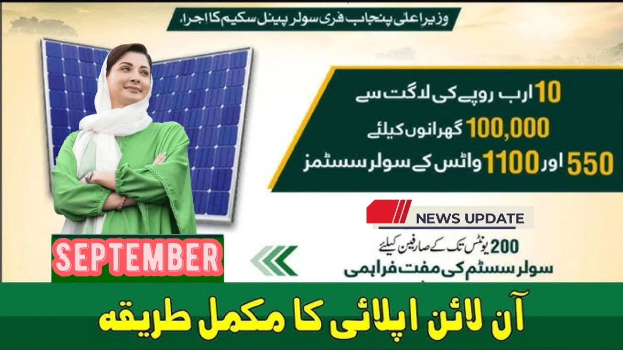CM Punjab Solar Panel Scheme 2025 – Free Six-Plate Solar System for Eligible Families